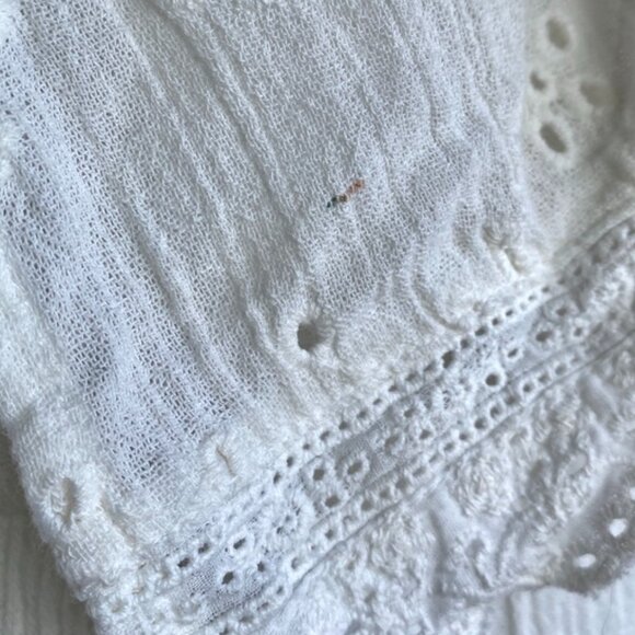 Free People White Lace Eyelet Prairie Midi Dress - Picture 10 of 16